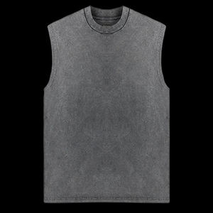 Débardeur vintage délavé pour homme, coupe ample, sans manches, style streetwear, vêtements de sport décontractés, fournisseur d'usine OEM - Product Image 5