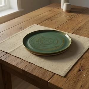 Service d'assiettes en céramique à glaçure réactive Ocean Mist, finition bleue artisanale, surface résistante à la décoloration, design robuste pour une table élégante - Product Image 5