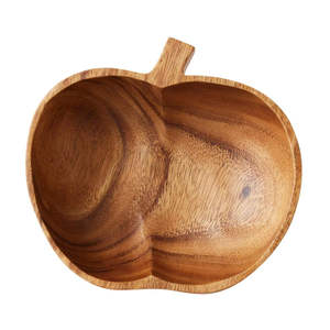 Tazón de madera de acacia de diseño elegante, hecho a mano, de estilo minimalista, para servir comida, regalo, artesanía en madera, tazones decorativos - Product Image 3