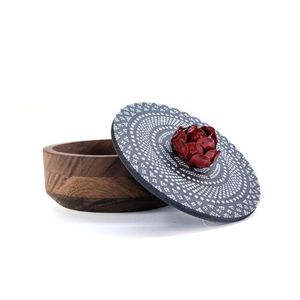 Juego de Cajas de Madera Hechas a Mano para Roti y Especias, Contenedores Decorativos de Cocina para Chapati, Uso Doméstico - Product Image 1