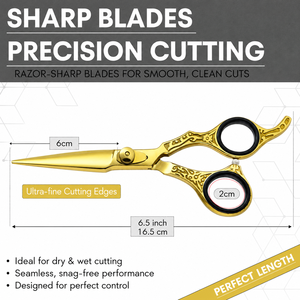 NYBL-55 5.5inch Straight <b>Left</b>-<b>handed</b> <b>Scissors</b> JAPAN 440C Sharp 58-59HRC Hardness Stainless Steel Handle Barber Shears Hair 28 - Product Image 5