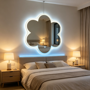 Miroir de salle de bain LED en verre en forme de nuage moderne Daystar Trade avec capteur tactile et éclairage rétroéclairé chaud pour anniversaire - Product Image 2