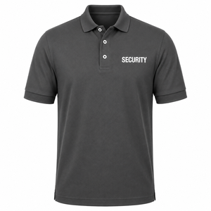 Polo de travail personnalisé pour agent de sécurité, manches courtes, couleur unie, uniforme de sécurité sur mesure - Product Image 1
