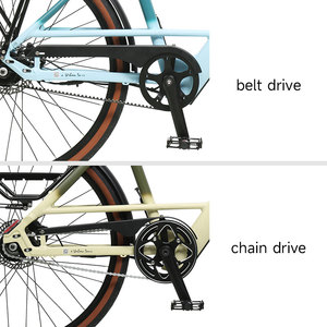 Vélo électrique TXED avec moteur 250W, écran LCD 3 vitesses et guidon avec transmission par <span class=keywords><strong>courroie</strong></span>, vélo électrique de ville - Product Image 2