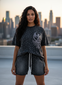 Custom Print Logo Summer 2 Piece Shirt and Shorts Set <b>Tracksuit</b> Acid Wash Two Piece Graphic Plus Size Set for Men - Product Image 6