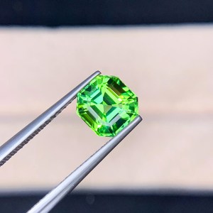 Anillo de turmalina verde natural, piedra preciosa suelta, turmalina facetada, cristal de turmalina para joyería - Product Image 4