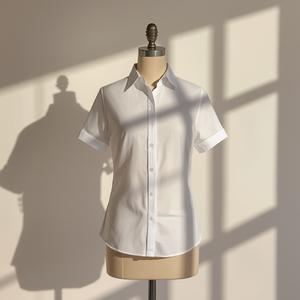 Camisa de Mujer Tejida Vintage con Mangas con Volantes, Ecológica y Transpirable - Product Image 2