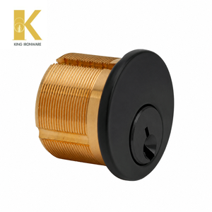 Cerradura de Cilindro de Embutir de 25 mm con Llave Plana Negra, Garantía de 30 Años del Fabricante, 2 Llaves Incluidas - Product Image 4
