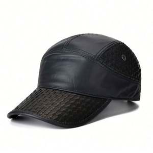 Gorra de Béisbol de Invierno para Hombre, Nuevo Diseño, 5 Paneles, Cuero Genuino - Product Image 1