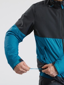 Veste matelassée à capuche pour homme, color-block, imperméable, fermeture éclair sur le devant, style sportif, vêtement d'hiver, coupe classique, extérieur en polyester - Product Image 6