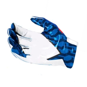 Blue Full-Finger Outdoor Sports <b>Gloves</b> with Non-Slip PU Palm Unisex All Seasons Hook and Loop Closure - Product Image 2