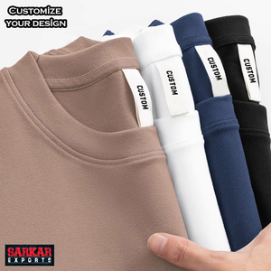 T-shirt vintage respirant à manches courtes en coton peigné 300 GSM avec logo personnalisé, coupe oversize à épaules tombantes pour homme – Idéal été - Product Image 1