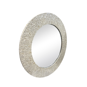 Modern Round Mother of Pearl <b>Mirrors</b> Decor Wall Living Room Bathroom Wall <b>Mirror</b> Wholesale Best Price from Vietnam - Product Image 2