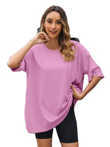 Camisetas pesadas transpirables de último diseño, camisetas de gran tamaño en blanco para mujer, camisetas de algodón 100% de gran tamaño para mujer - Product Image 3