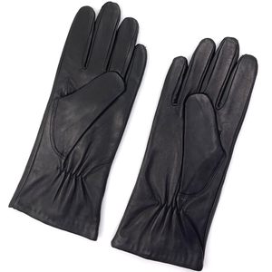 Gants de vélo de luxe italiens en cuir souple pour femme – Véritable cuir de mouton, doublure en nylon pour temps froid, compatibles écran tactile - Product Image 2