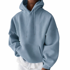 Sudadera con Capucha para Hombre de Algodón Puro de Alto Gramaje para Invierno, Corte Holgado y Relajado, Diseñada para Ropa Casual Moderna - Product Image 1