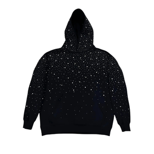 2026 Women's Winter Lined Anti-shrink Bling <b>Rhinestone</b> Hoodie Long Sleeve Casual Pullover with Drawstring Hood and Front Pocket - Product Image 6