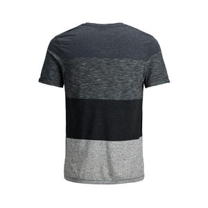 T-shirt pour homme 100% coton, col en V uni, logo personnalisé, respirant, écologique, tricoté, pour la gym, le fitness, décontracté - Product Image 2