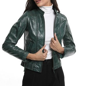 Créez votre propre style : veste en cuir pour femme / Veste en cuir pour femme de haute qualité avec un design minimaliste - Product Image 3