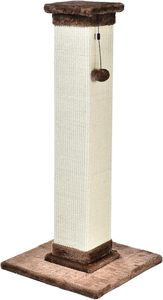 Rascador para Gatos - Clásico, Minimalista y de Lujo para Interiores, Poste de Rascar Individual para Gatos y Gatitos con Cuerda de Sisal y Madera, Grande (35.4"H) - Marrón - Product Image 6