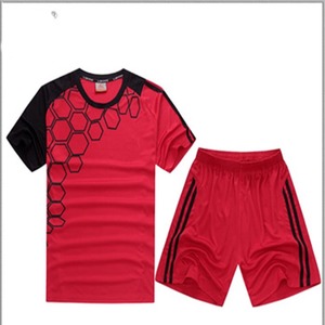 Hot Selling Custom Printed V-neck Short Sleeve Buckle Closure Quick Dry 100% Polyester Men's Soccer Jersey Football Kit - Product Image 3