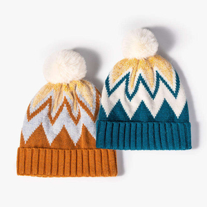 Wholesale Custom Printed Logo Embossed/Digital <b>Wool</b> Blend Breathable Waterproof Jacquard Flat Knit Plaid/Solid Unisex <b>Beanie</b> - Product Image 4