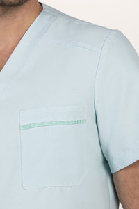 Men's V Neck Medical <b>Scrub</b> Set Hospital Uniform ODM 4 Way Stretch Woven Breathable Washable Wrinkle Resistant Nursing Needle - Product Image 4