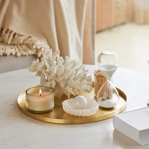 Plateau de service en métal doré de qualité supérieure, en forme de fleur, fait main, poli, décoratif pour mariage, pour la décoration de table. - Product Image 2