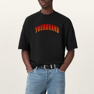 T-shirt ample en Spandex pour homme, col en U, respirant, couleurs unies, broderie 3D personnalisée en tissu éponge, idéal pour le sport et le fitness – Collection Été 2026 - Product Image 1