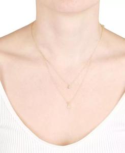 Collana rotonda con zirconi cubici e croce a due file, estensore 18 "+ 2" | Macacy's - Product Image 2