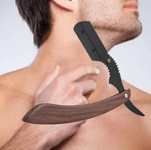Navaja de Afeitar Profesional Plegable con Mango de Madera, Antioxidante, para Afeitado Preciso, Dispositivo de Peluquería y Barbería - Product Image 4