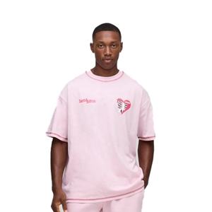 Conjunto de camiseta y pantalones cortos de algodón lavados con ácido Vintage para hombre, ropa de calle de verano, ropa Vintage de gran tamaño - Product Image 3