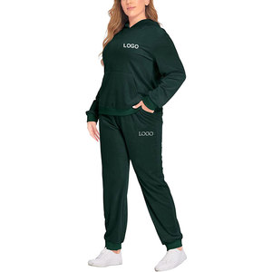 Conjunto Deportivo de Terciopelo para Mujer, Dos Piezas, Informal, 100% Algodón, Transpirable, con Capucha - Product Image 4