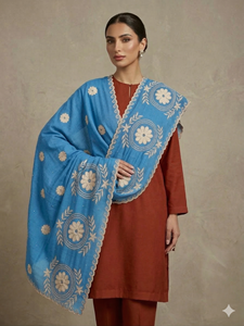 Foulard Hijab en Chiffon Multicolore pour Femme, Brodé de Strass Floraux, Léger et Respirant, Longue Écharpe d'Été Ethnique, Vente en Gros - Product Image 4