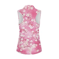 Camiseta de Golf de Chifón Tejido Casual de Verano para Mujer, de Secado Rápido, Deportiva, Suave, Antipilling, Versátil, Colorida, con Logo Frontal