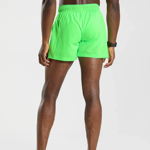 Shorts de sport pour hommes à séchage rapide avec poches, logo personnalisé, décontractés, respirants, coupe-vent, motif uni, écologiques - Product Image 2