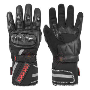 Guantes de Motociclismo Largos, Impermeables, Textiles, con Palma de Cuero, Protección en los Nudillos, para Carreras, Turismo y Motociclismo - Product Image 3