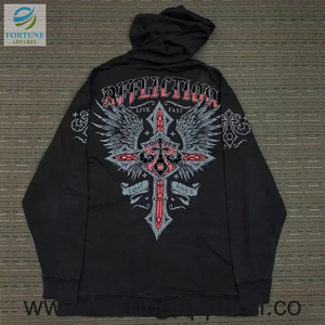 Sweat à capuche surdimensionné en tissu polyester 100% avec impression 3D personnalisée OEM, logo personnalisé, couleur unie, pour homme, automne - Product Image 2