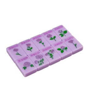 Juego de Mahjong Portátil Personalizado de Resina, con Capas, Impresión UV, Grabado, Mini, de Viaje, con Fichas de Acrílico Americanas - Product Image 1