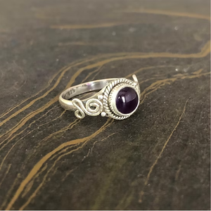 Designer Amethyst <b>Ring</b> Natural Purple Gemstone 925 Sterling <b>Silver</b> Band Elegant Jewelry for Women & <b>Men</b> - Product Image 2