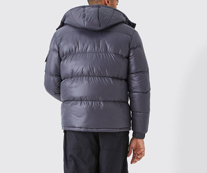 Chaqueta de Plumón Personalizada para Invierno, Ultraligera, con Bordado de Pato/Ganso, Acolchada, Lisa, Estilo Urbano para Hombre - Product Image 6