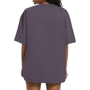 Camiseta Unisex de Cuello Redondo, Corte Holgado, Manga Corta, Color Sólido, Tejida, Ecológica, 100% Algodón, para Todas las Temporadas - Product Image 1