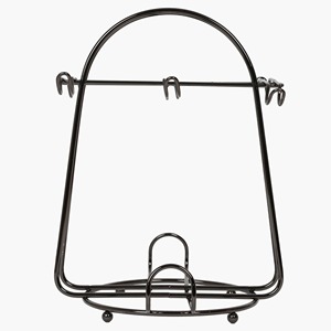 ชั้นวางแก้วโลหะพร้อมตะขอ 4 อัน ดีไซน์เรียบง่ายสำหรับใช้ในห้องครัว - Product Image 1