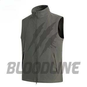 Gilet coupe-vent sans manches pour homme, noir, fermeture éclair intégrale, vêtements d'hiver - Product Image 3