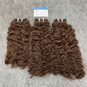 Lot de mèches de cheveux humains 100% vietnamiens, bouclés birmanes, bruns, bruts, fournisseur de premier plan - Product Image 6