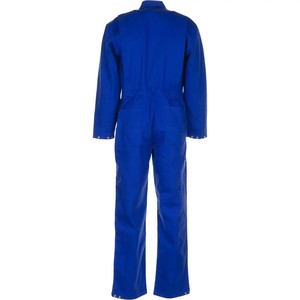 Men's Blue Cotton Work Coverall Breathable Zip Front <b>Overalls</b> - Product Image 4