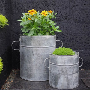 Macetas de Metal Hechas a Mano, Macetas de Zinc para Flores, Uso Interior y Exterior, Multifuncionales, con Adhesivos, Macetas de Zinc con Impresión Esmaltada - Product Image 6