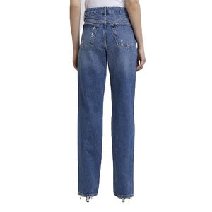 Pantalons en jean décontractés de luxe élégants pour femmes, coupe régulière, design personnalisé, confortables, respirants, anti-boulochage, séchage rapide, lavés, grande taille - Product Image 3