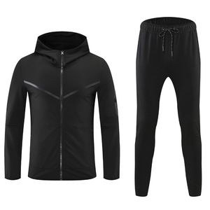 Nueva ropa de gimnasio, conjunto deportivo de dos piezas con sudadera con cremallera cómoda para entrenamiento y jogging, para hombre, ropa de gimnasio para verano. - Product Image 4