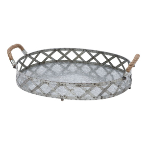 Bandeja rectangular de metal galvanizado de gran calidad, de 2 niveles, para servir y exhibir, ideal para la cocina y decoración del hogar, al precio más bajo. - Product Image 5